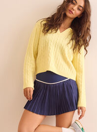 Court Crush Cable Knit Sweater - TULLABEE