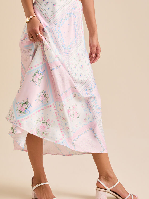 Emery Floral Midi Skirt Detail 4 - TULLABEE
