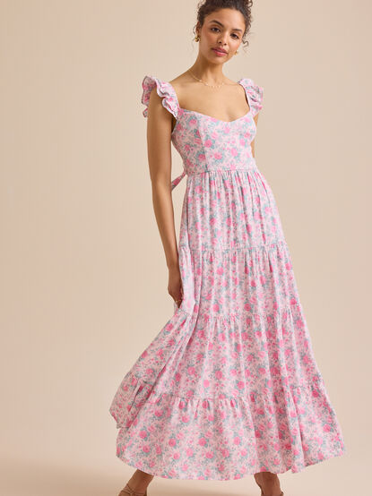 Brielle Flutter Sleeve Maxi Dress - TULLABEE