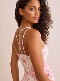 Floral Patchwork Cross Back Dress Detail 4 - TULLABEE