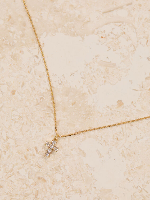 Jesus Saves Dainty Cross Necklace Detail 3 - TULLABEE