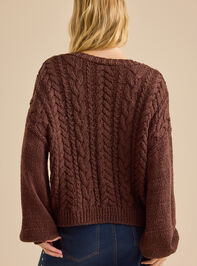Dani Cable Tie Front Sweater Detail 6 - TULLABEE