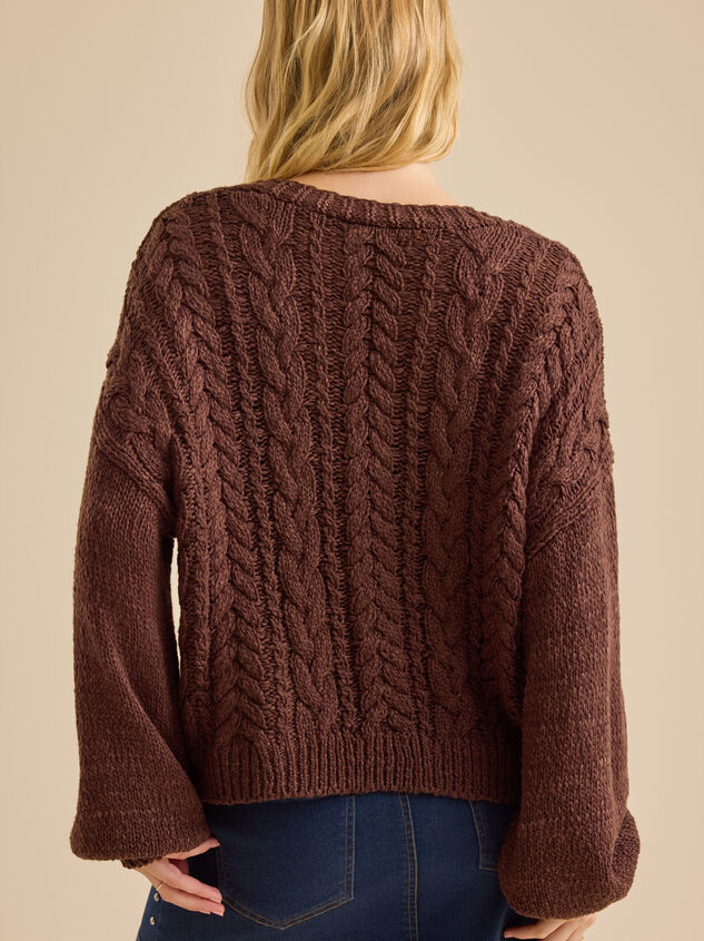 Dani Cable Tie Front Sweater Detail 6 - TULLABEE