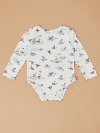Manny Mallard Long Sleeve Bodysuit - TULLABEE