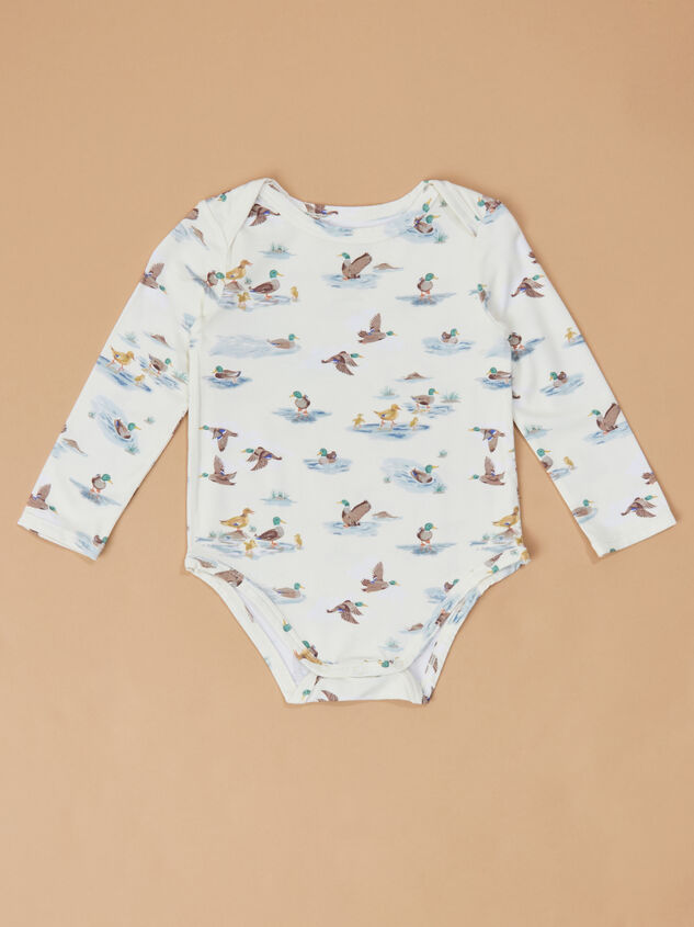 Manny Mallard Long Sleeve Bodysuit - TULLABEE