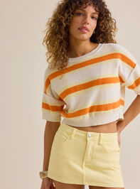 Alena Denim Mini Skort Detail 2 - TULLABEE