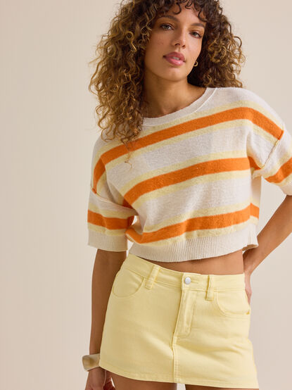 Alena Denim Mini Skort - TULLABEE