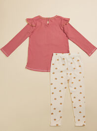 Pumpkin Ribbed Tunic and Legging Set by MudPie Detail 2 - TULLABEE