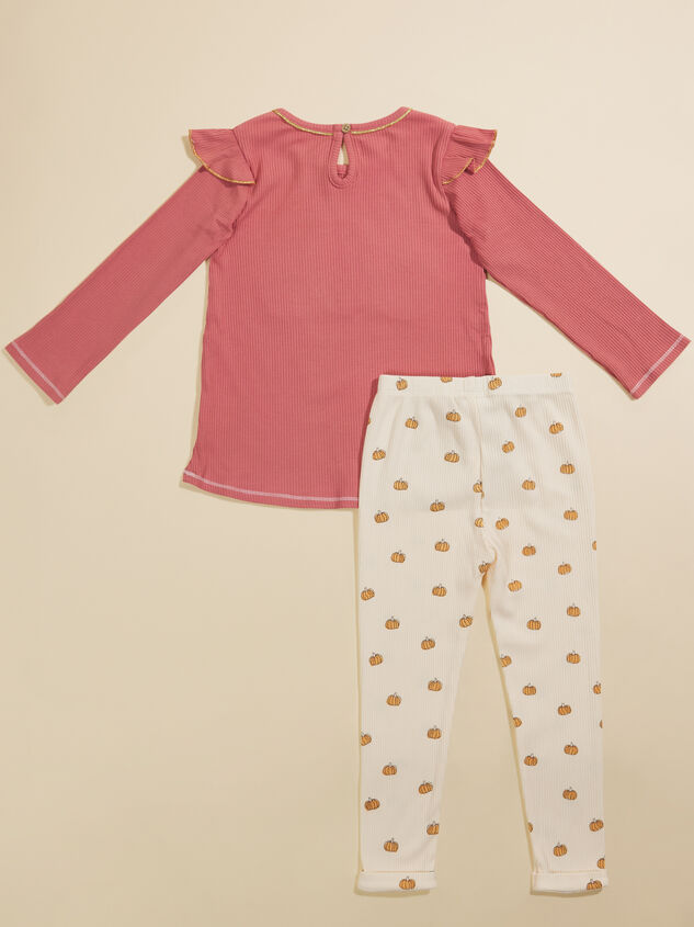 Pumpkin Ribbed Tunic and Legging Set by MudPie Detail 2 - TULLABEE