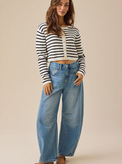 Cecilia Stripe Cardigan - TULLABEE