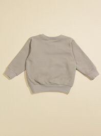 Smiley Toddler Sweatshirt Detail 2 - TULLABEE