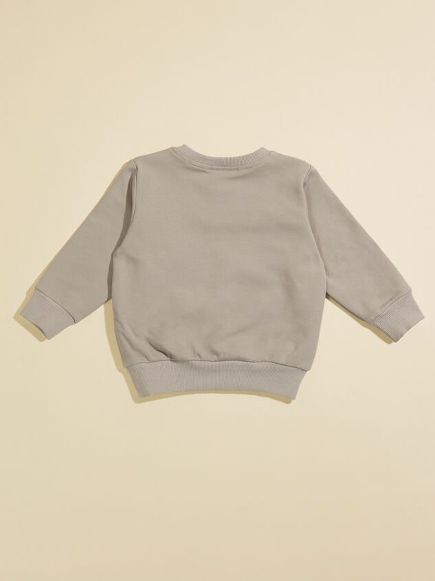 Smiley Toddler Sweatshirt Detail 2 - TULLABEE