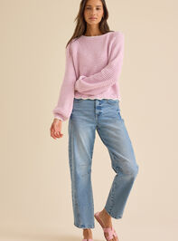 Amber Scalloped Trim Sweater Detail 3 - TULLABEE