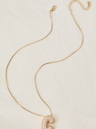 18K Gold Monogram Charm Necklace - C Detail 2 - TULLABEE