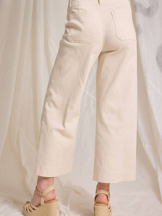 Ellie Linen Crop Pants Detail 5 - TULLABEE