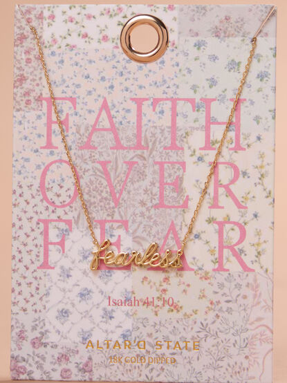 Faith over Fear Fearless Necklace - TULLABEE