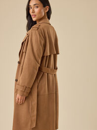 Christie Suede Trench Coat Detail 5 - TULLABEE