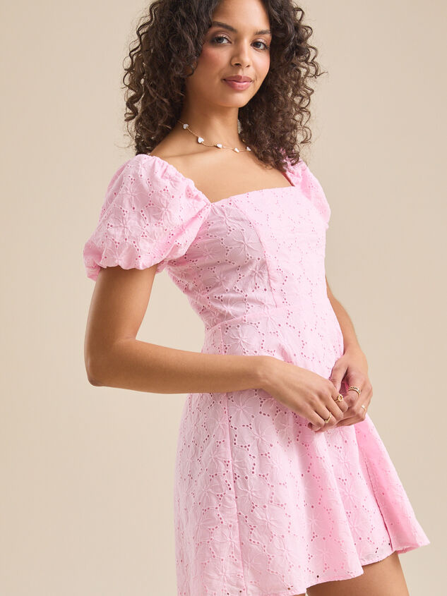 Josie Eyelet Mini Dress Detail 4 - TULLABEE
