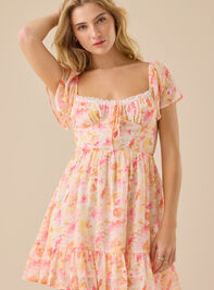 Sonnet Lace Ruffle Mini Dress Detail 3 - TULLABEE