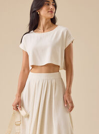 Jules Linen Crop Top - TULLABEE