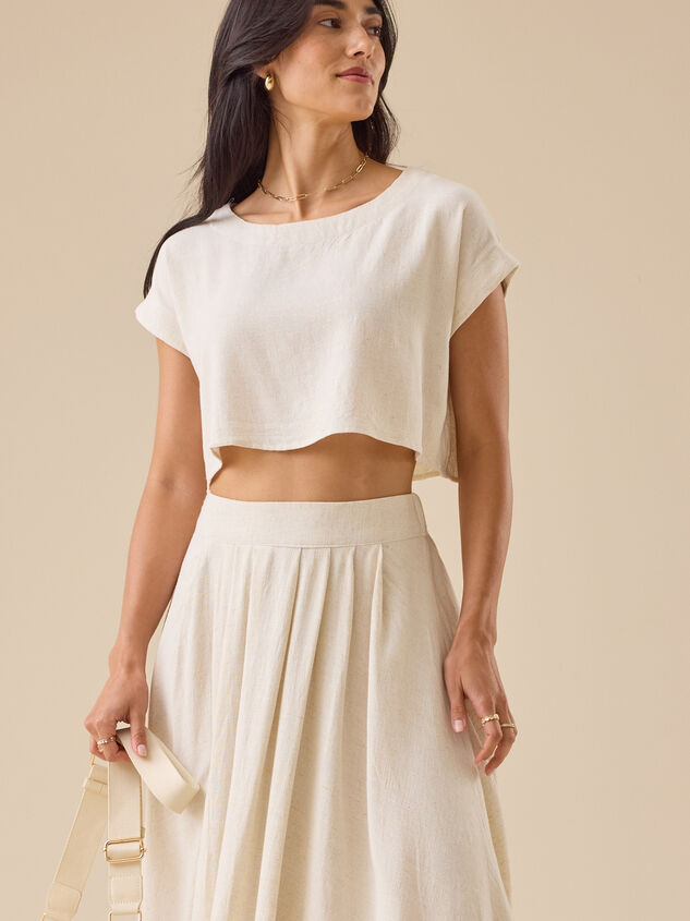 Jules Linen Crop Top - TULLABEE