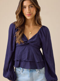 Tanya Twist-Knot Babydoll Top - TULLABEE