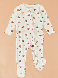 Gameday Cutie Ruffle Footie Detail 3 - TULLABEE