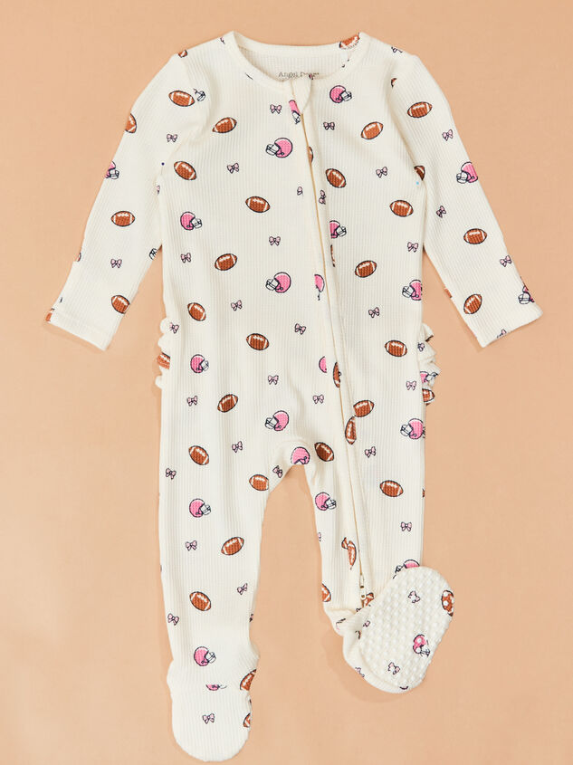 Gameday Cutie Ruffle Footie Detail 3 - TULLABEE