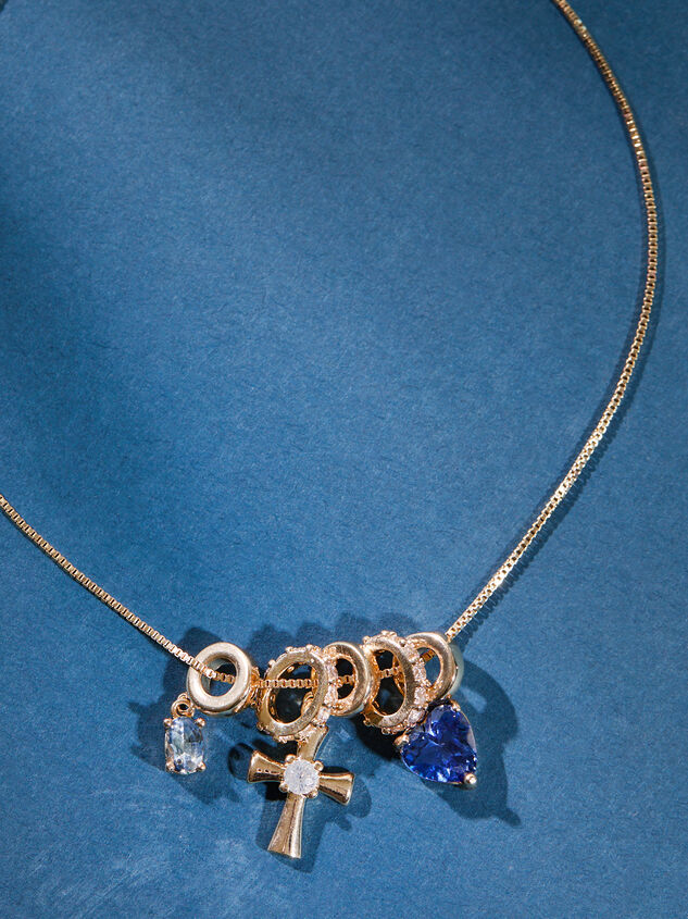 Heart Cross Charm Necklace - TULLABEE