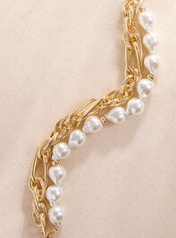 Pearl Twist Chain Bracelet Detail 2 - TULLABEE
