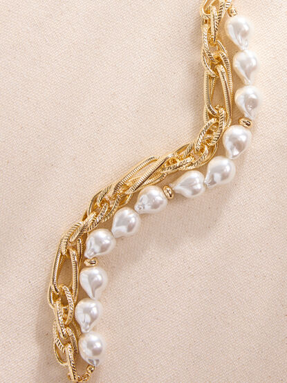 Pearl Twist Chain Bracelet - TULLABEE