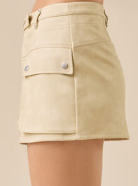 Lexi Vegan Leather Utility Skirt Detail 4 - TULLABEE