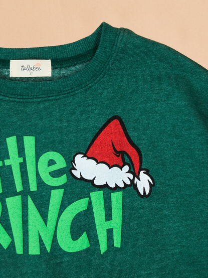 Little Grinch Toddler Sweatshirt - TULLABEE