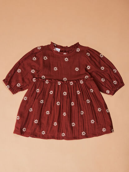 Hallie Embroidered Daisy Dress by Mud Pie - TULLABEE