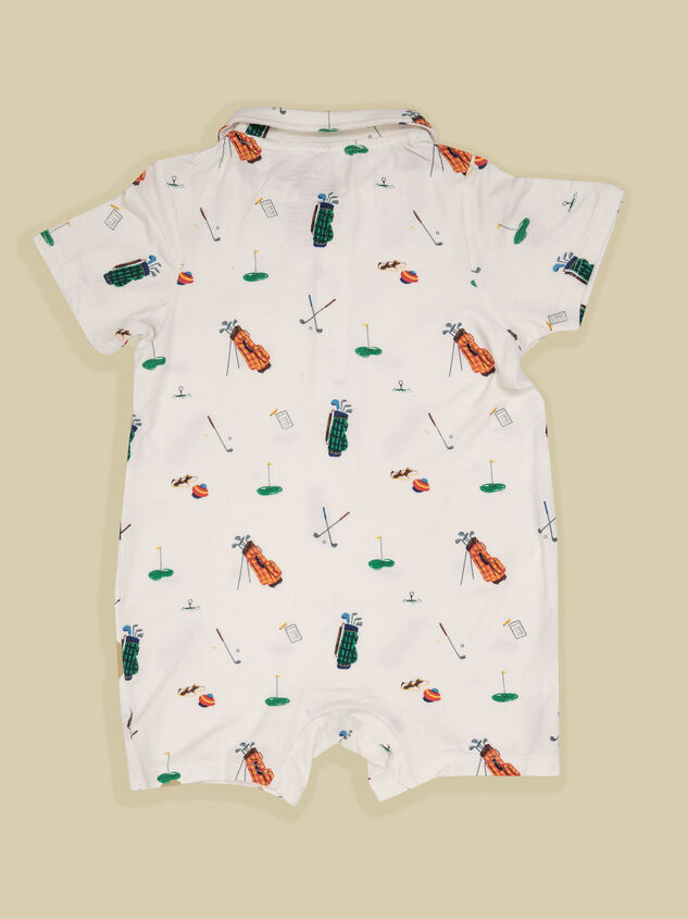 Golf Polo Romper Detail 3 - TULLABEE