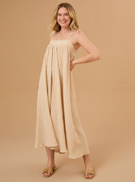 Malea Marigold Striped Mama Dress by Rylee + Cru Detail 3 - TULLABEE