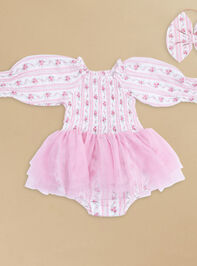 Emory Floral Tutu Bubble with Bow - TULLABEE