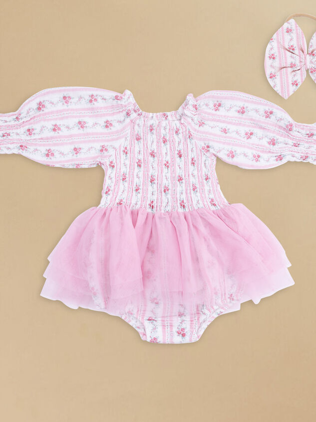 Emory Floral Tutu Bubble with Bow - TULLABEE