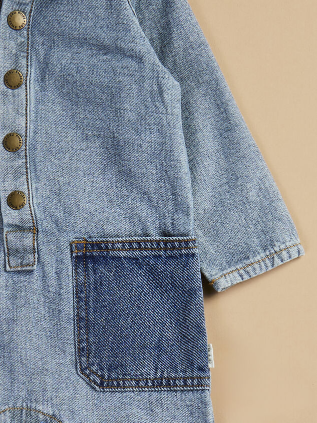Beverly Denim Jumpsuit Detail 2 - TULLABEE