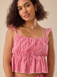 Jenni Gingham Tank Top Detail 6 - TULLABEE