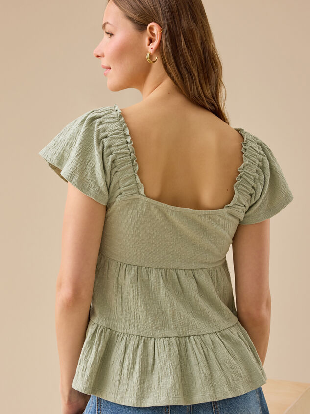 Lindsay Tiered Babydoll Top Detail 5 - TULLABEE
