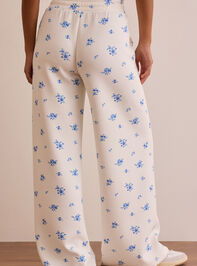 Floral Supersoft Wide Leg Sweatpants Detail 5 - TULLABEE