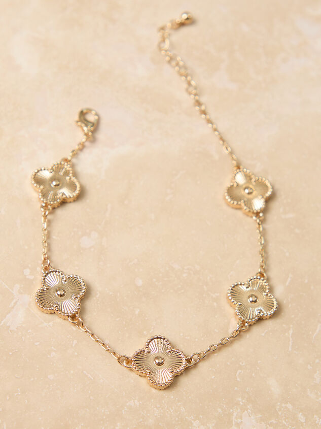 Clover Double Sided Pink Bracelet Detail 3 - TULLABEE