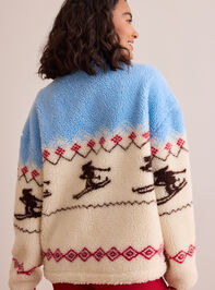 Ski Girl Sherpa Pullover Detail 6 - TULLABEE