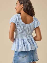 Celine Tiered Babydoll Top Detail 4 - TULLABEE