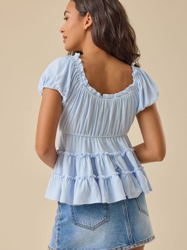 Celine Tiered Babydoll Top Detail 4 - TULLABEE