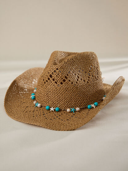 Woven Straw Rope Cowboy Hat - TULLABEE