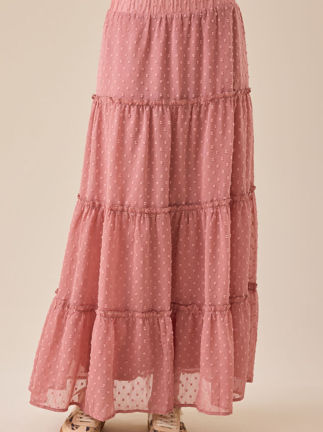 Jordan Tiered Midi Skirt Detail 3 - TULLABEE