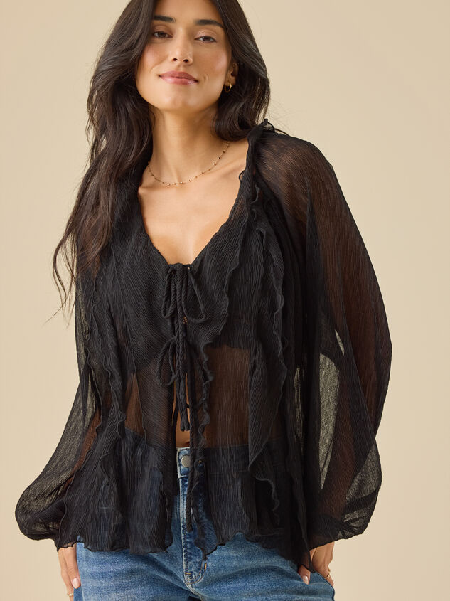 Sasha Chiffon Kimono Detail 3 - TULLABEE