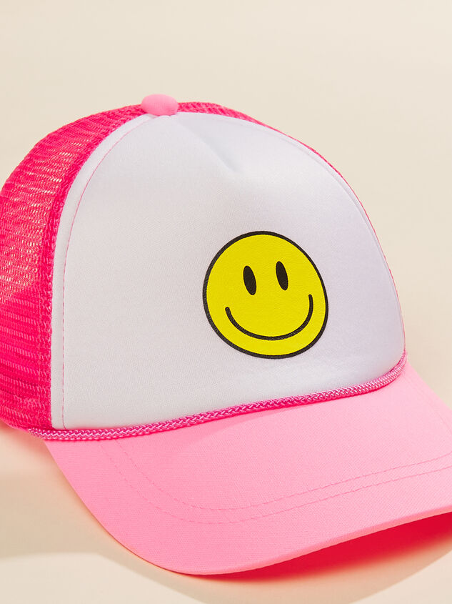 Smiley Trucker Hat Detail 2 - TULLABEE